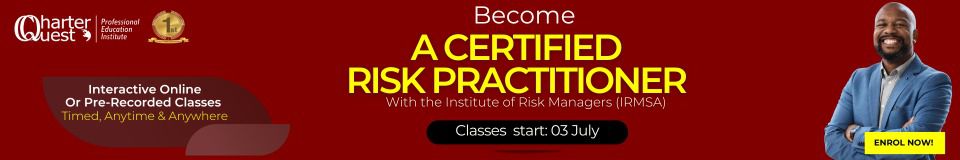 Risk Management Qualification -Organisational Risk Practitioner NQF L6